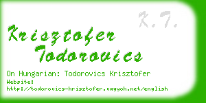 krisztofer todorovics business card